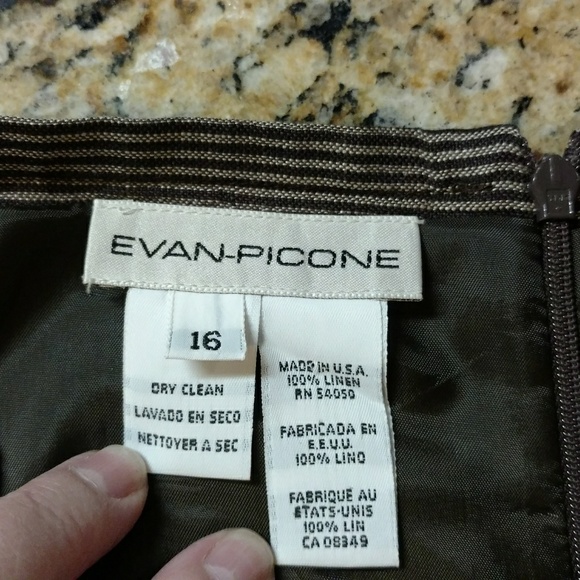 Vintage Evan Picone 100% linen Women's skirt, size 16 - Picture 5 of 8